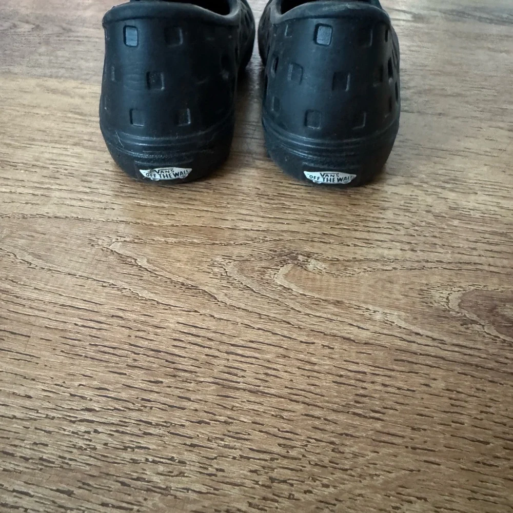 Vans Black Slip-On Ventilated Rubber Shoes toddler